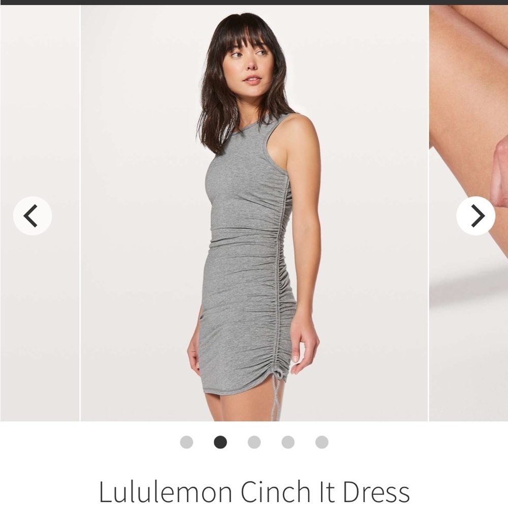 LULULEMON-Cinch It Dress Heathered Medium Grey